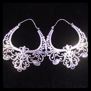 ♥️EXTRA Large Silver Brass Hoop Earrings♥️